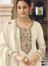 Courteous Salwar Suit in White